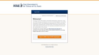 
                            5. Sign In - University of Texas - El Paso Scholarships