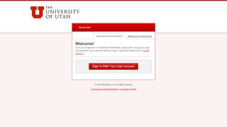 
                            6. Sign In - University of Utah Scholarships