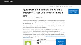 
                            11. Sign in users and call the Microsoft Graph API from an Android app ...