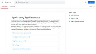 
                            7. Sign in using App Passwords - Gmail Help - Google Support