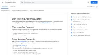 
                            7. Sign in using App Passwords - Google Account Help - ...