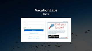 
                            13. Sign In - Vacation Labs