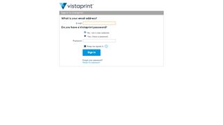 
                            1. Sign In - Vistaprint