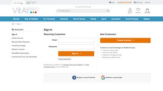
                            3. Sign In -VitalAbo Online Shop Europe