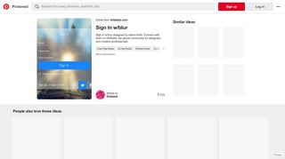 
                            6. Sign In w/blur | UI | UI Design, App design, Web Design - Pinterest