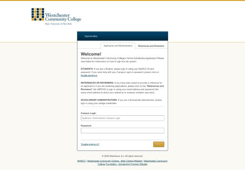 
                            6. Sign In - WCC - ONLINE SCHOLARSHIP APPLICATION