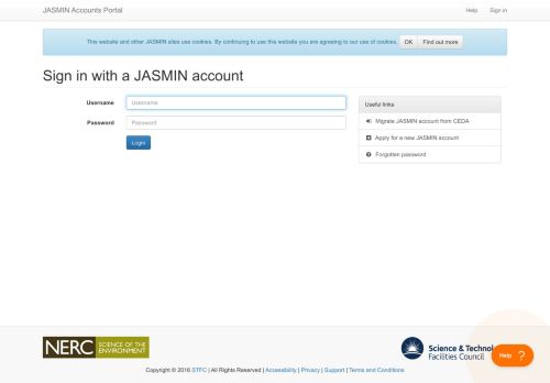 
                            3. Sign in with a JASMIN account | JASMIN Accounts Portal