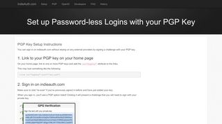 
                            4. Sign In with a PGP Key - IndieAuth