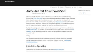 
                            2. Sign in with Azure PowerShell | Microsoft Docs