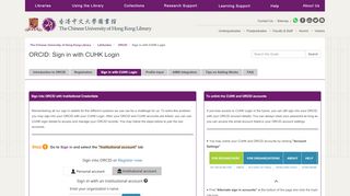 
                            6. Sign in with CUHK Login - ORCID - LibGuides at The Chinese ...