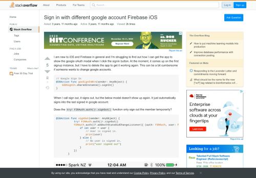 
                            9. Sign in with different google account Firebase iOS - Stack Overflow