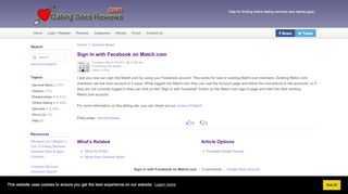 
                            3. Sign in with Facebook on Match.com - Dating Sites Reviews