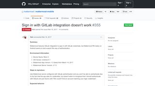 
                            12. Sign in with GitLab integration doesn't work · Issue #355 · mattermost ...