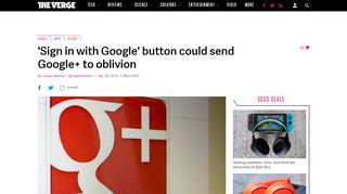 
                            7. 'Sign in with Google' button could send Google+ to oblivion - The Verge