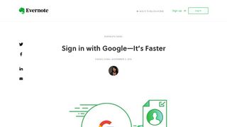 
                            10. Sign in with Google—It's Faster | Evernote | Evernote Blog