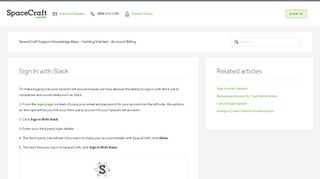 
                            11. Sign In with Slack – SpaceCraft Support Knowledge Base