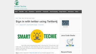 
                            6. Sign in with twitter using Twitter4j | Smart Techie