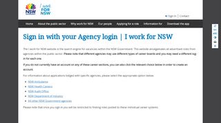 
                            7. Sign in with your Agency login | I work for NSW