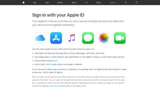 
                            1. Sign in with your Apple ID - Apple Support