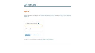 
                            2. sign in with your LDS Account - LDSjobs.org