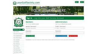 
                            6. Sign In - Your Golf Society