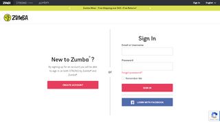 
                            1. Sign In - Zumba Fitness