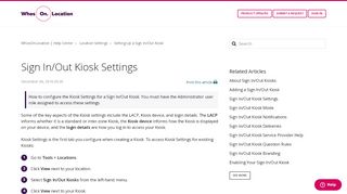 
                            9. Sign In/Out Kiosk Settings – WhosOnLocation | Help Center