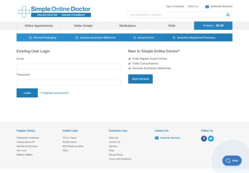
                            7. Sign In/Register - Simple Online Doctor