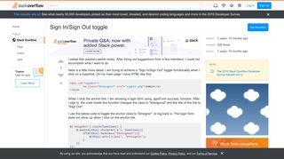 
                            8. Sign In/Sign Out toggle - Stack Overflow