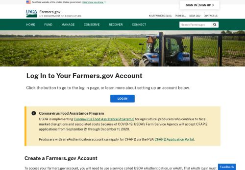 
                            12. Sign In/Sign Up - Farmers.gov