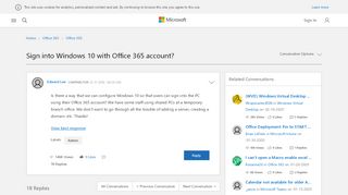
                            5. Sign into Windows 10 with Office 365 account? - Microsoft Tech ...