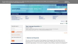 
                            9. Sign Language Acquisition - Oxford Handbooks