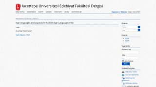 
                            11. Sign languages and aspects of Turkish Sign Language (T?D ...