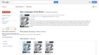 
                            12. Sign Languages of the World: A Comparative Handbook - Keputusan Buku Google