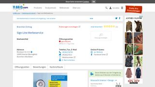 
                            11. ▷ Sign-Line Werbeservice | Tel. (05262) 567... - Bewertung - 11880.com