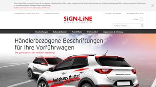 
                            1. Sign-Line Werbeservice | Werbemittel für Autohäuser