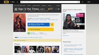 
                            11. Sign 'o' the Times (1987) - IMDb