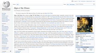 
                            1. Sign o' the Times - Wikipedia