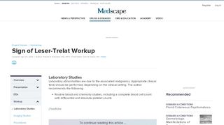 
                            8. Sign of Leser-Trelat Workup: Laboratory Studies, Imaging ...