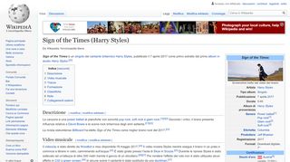 
                            2. Sign of the Times (Harry Styles) - Wikipedia