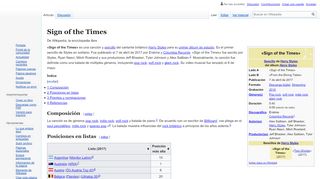 
                            3. Sign of the Times - Wikipedia, la enciclopedia libre