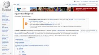 
                            4. Sign-on and sign-off - Wikipedia