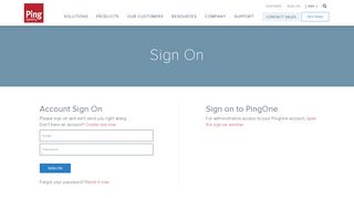 
                            1. Sign On - Ping Identity