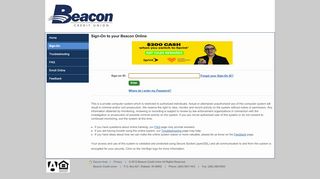 
                            2. Sign-On to your Beacon Online