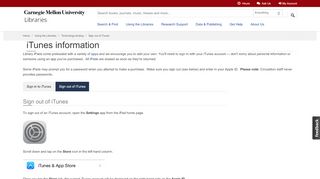 
                            9. Sign out of iTunes | Carnegie Mellon University Libraries