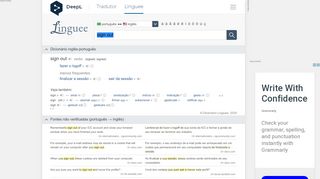
                            1. sign out - Tradução em português – Linguee