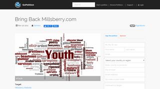 
                            6. Sign petition: Bring Back Millsberry.com · GoPetition.com