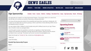 
                            6. Sign Sponsorship - Oklahoma Wesleyan University Athletics