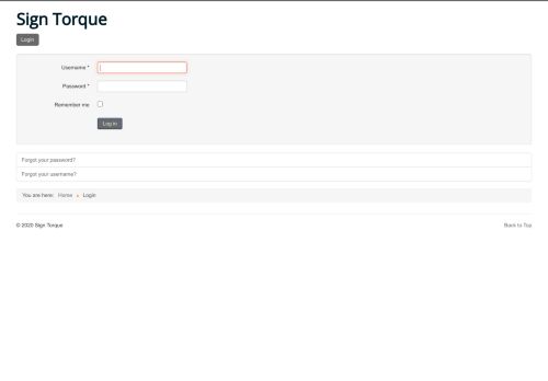 
                            8. Sign Torque - Login