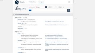 
                            3. sign - Traduction française – Linguee